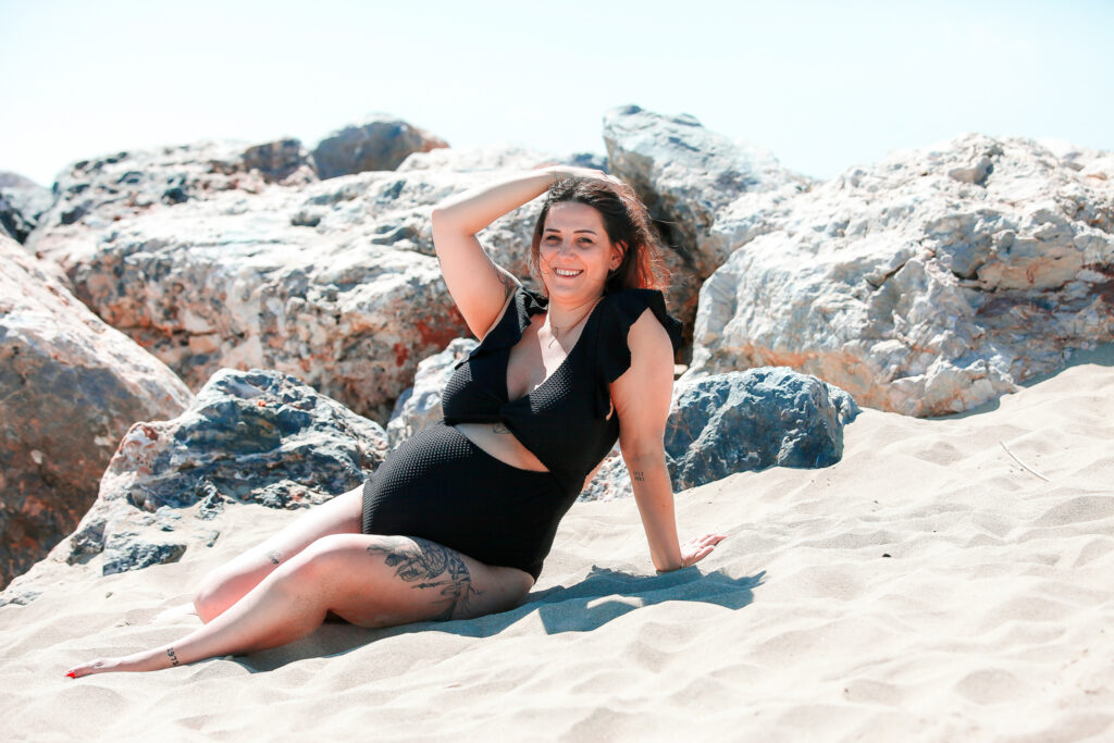 shooting grossesse plage